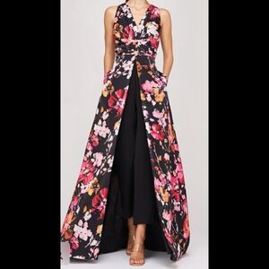 Kay Unger Arlo Walk Thru Jumpsuit Dress Gown SZ 16